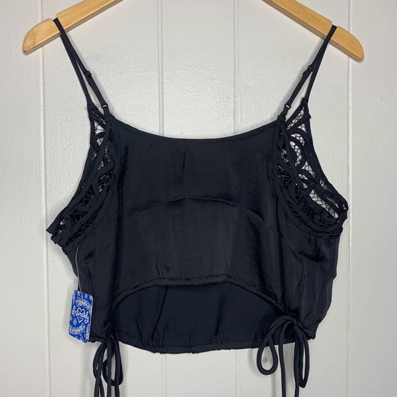 Intimately Free People Blouson Brami Black Cami extra small NEW WITH TAGS - Picture 2 of 14